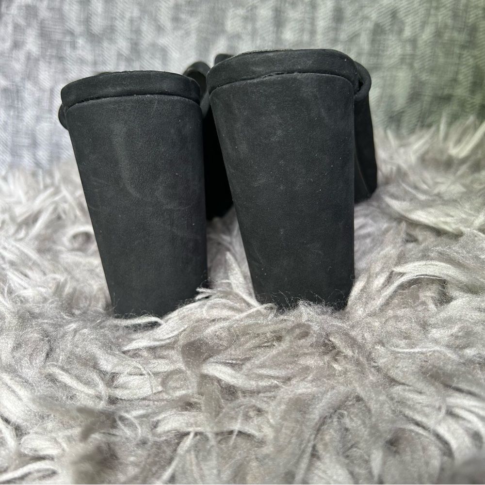Steve Madden Vista black suede block heel mules women’s shoe size 10 - Picture 7 of 9
